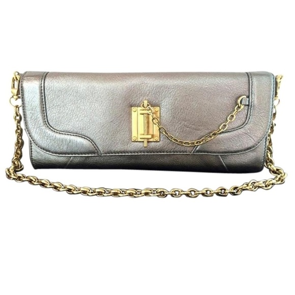 Rachel Zoe Leslie Evening Pewter Shoulder Clutch - Picture 1 of 6